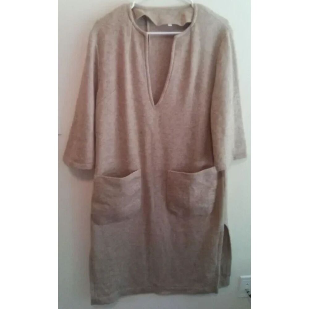 Very soft South African Sweater Dress, Possibly MOHAIR, Machine Knit, Size L.